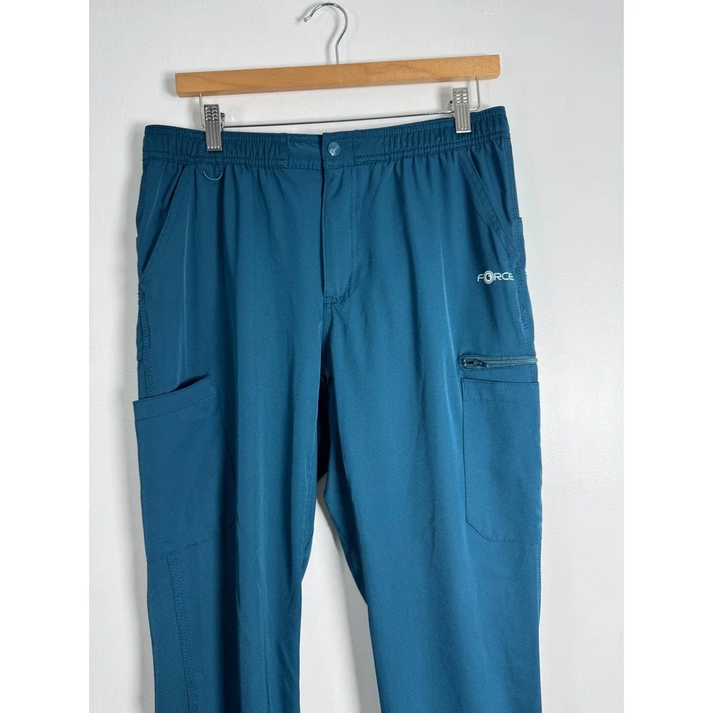 Workwear Carhartt Men Medium Scrub Pants Teal Force Rugged Flex Cargo C55106